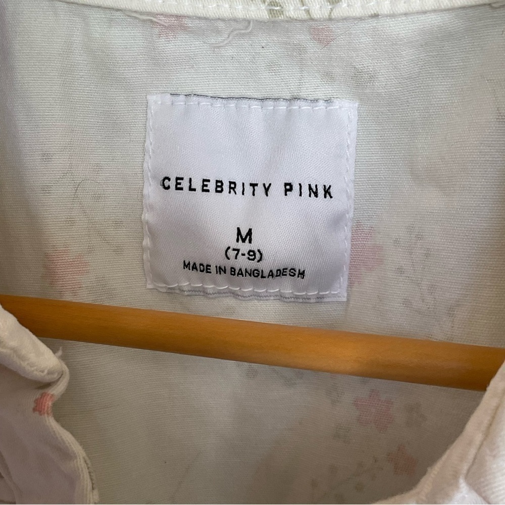 CELEBRITY PINK BOILERSUIT SHORTS SIZE M 7-9 - Picture 3 of 4